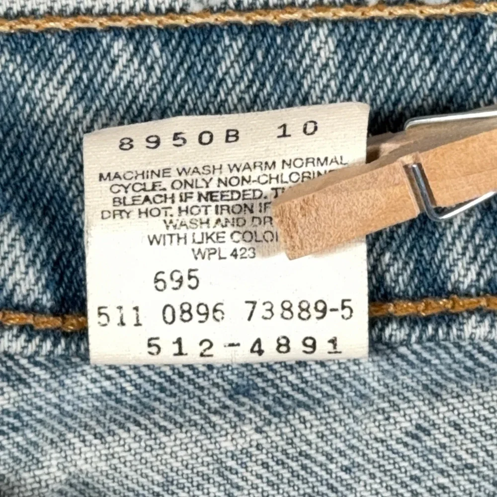 Vintage Levis Jeans Mens 34x36 Blue 512 Light Wash Denim Slim Tapered USA 90s